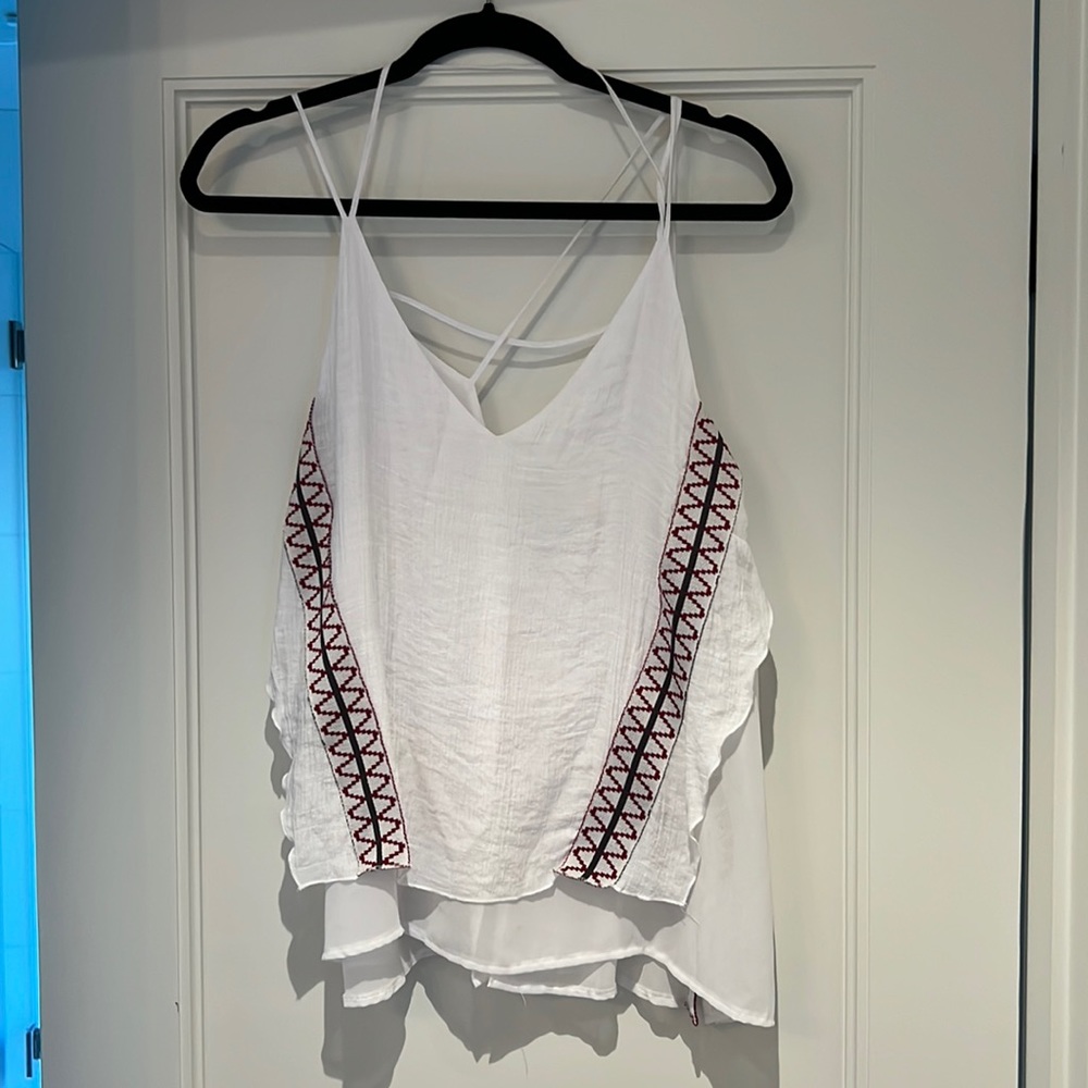 DEX white tank/camisole . Flowy. Spaghetti straps.
